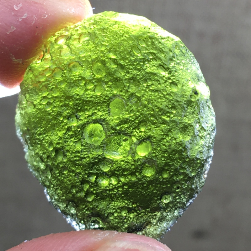 50.2Ct MOLDAVITE From Czech Republic From Meteorite Impact With Chips