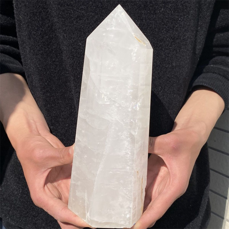 2550gNatural  White Quartz Obelisk Crystal Wand Point Healing Mineral Stone