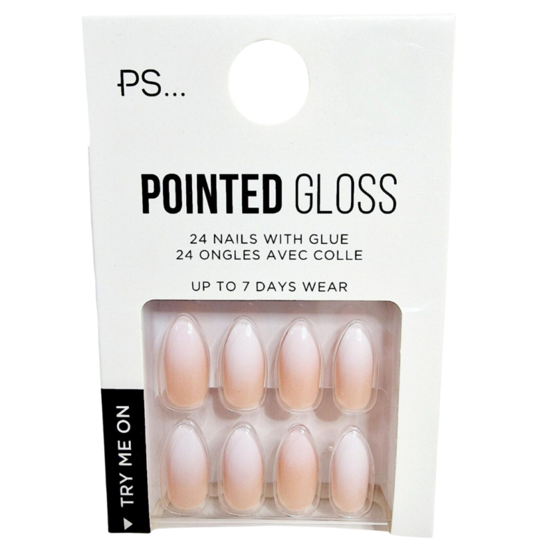 False Nails Press On Fake Tips Stick Coffin Square Full Cover Primark Glue 24pk