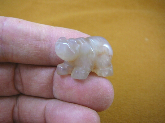 Y-BEA-541) 1" Rose Quartz crystal Bear walking gemstone FIGURINE cub carving