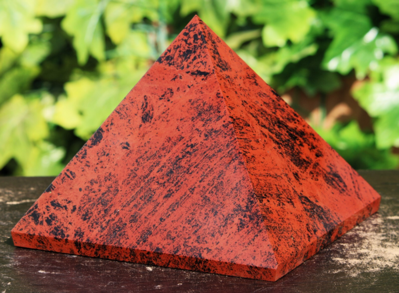 Red Mahogany Obsidian Pyramid Crystal Healing Display Specimen Stone Huge 205mm