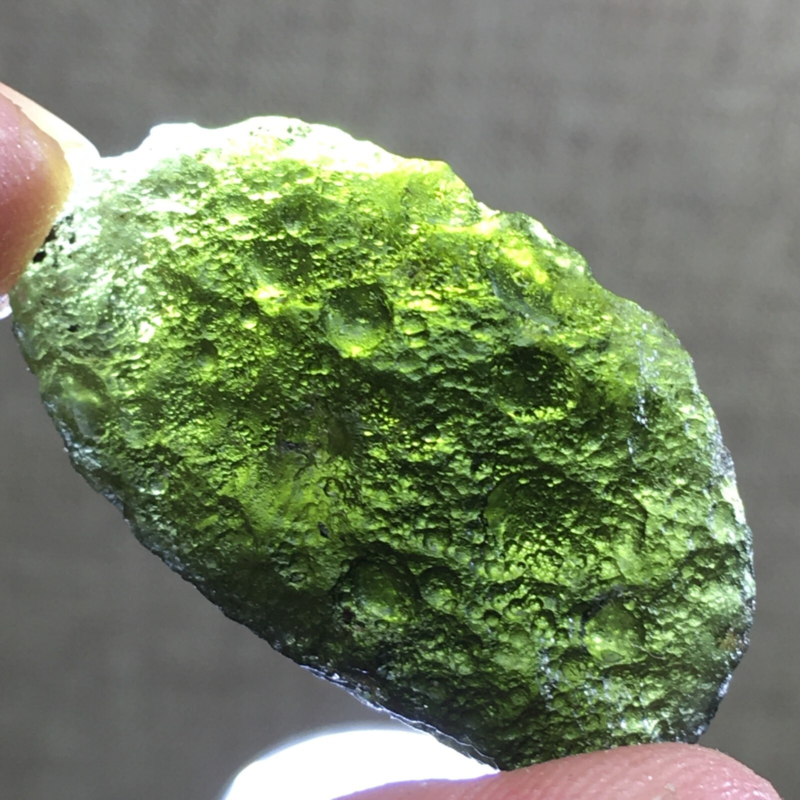 44.9Ct MOLDAVITE From Czech Republic From Meteorite Impact With Chips