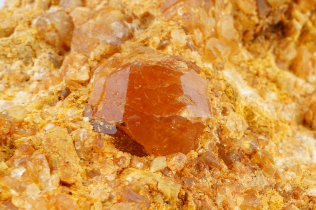 SPESSARTINE GARNETS on matrix - big specimen  - Height: 156 mm - Width: 78 mm- 427 g