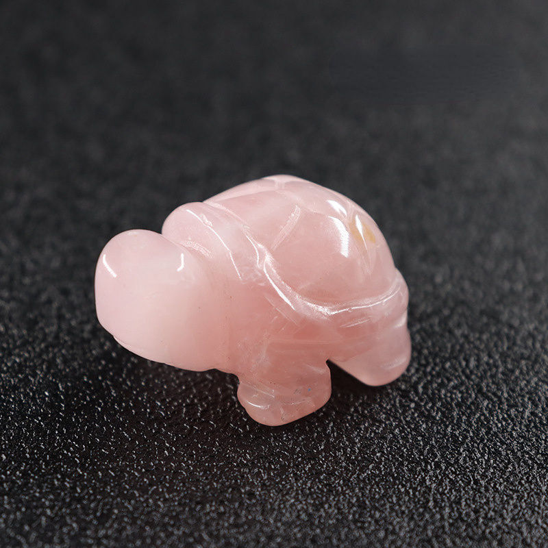 Natural Quartz Crystal Carved Longevity Tortoise Healing Gemstone Animal Turtle