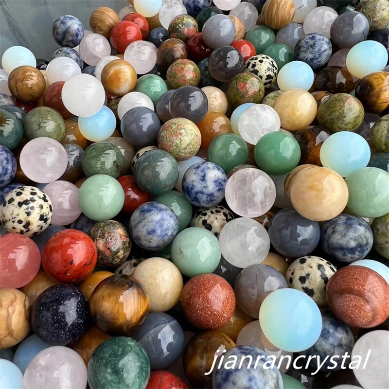 10pcs Mix Natural Quartz Mini Ball Quartz Crystal sphere Healing reiki Gem