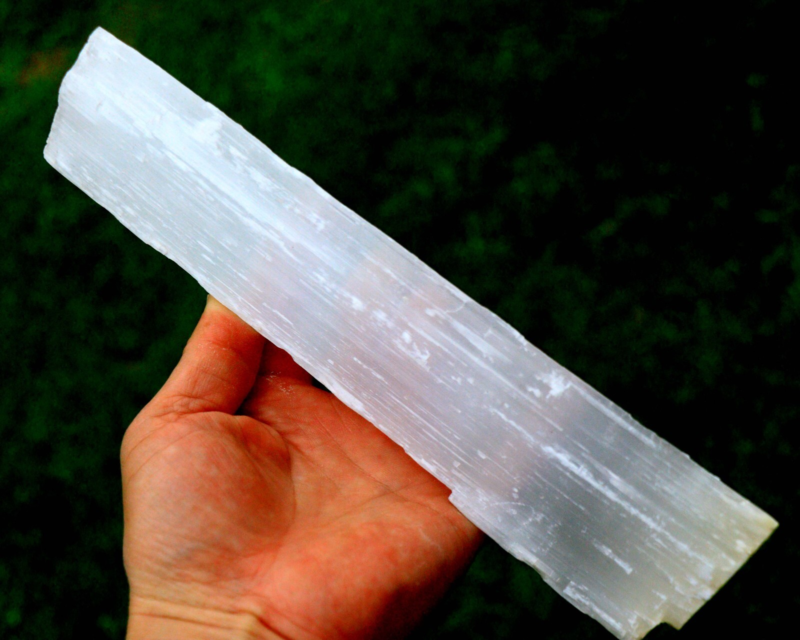 10 inch Morocco Gypsum Selenite Crystal! 5E12