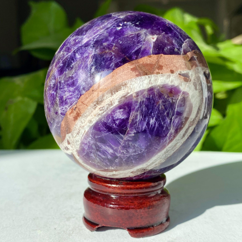 1.27LB Rare High Quality Purple Dream Amethyst Quartz Crystal Sphere Healing Bal