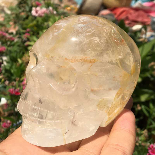 0.55kg Natural clear quartz skull carved Quartz Crystal skull Healing