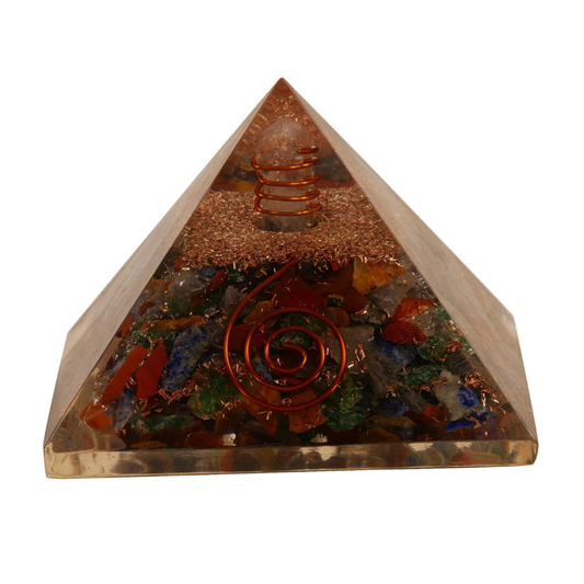 7 Chakra Stone Orgon Pyramid Energy Generator Orgonite Pyramids Free Shipping