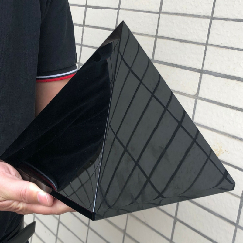 Natural Reiki Energy Charged Black Obsidian Pyramid Crystal  Healing/14.96LB