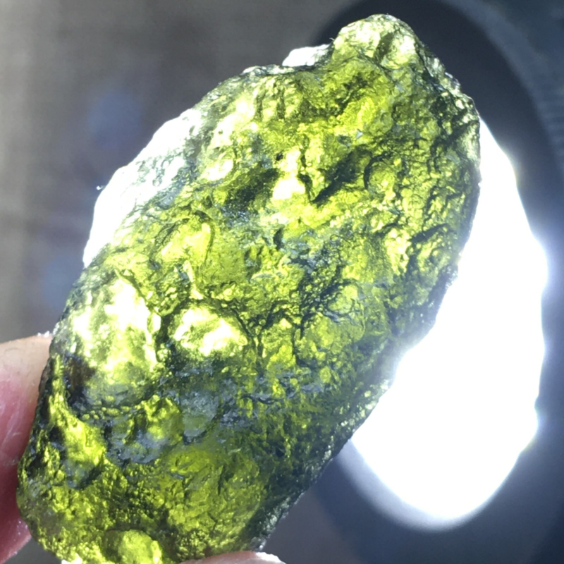 64.2Ct MOLDAVITE From Czech Republic From Meteorite Impact With Chips