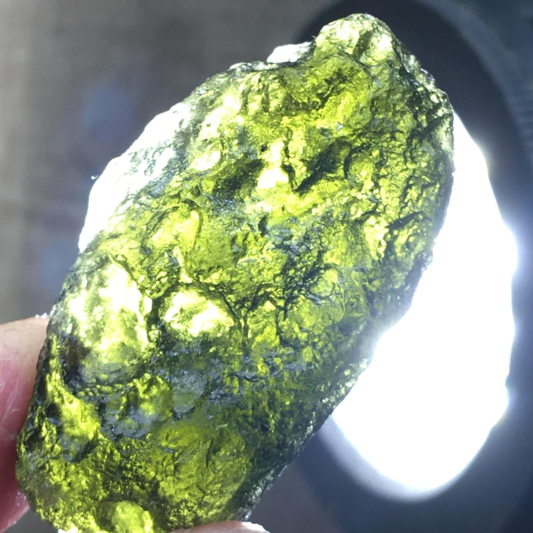 64.2Ct MOLDAVITE From Czech Republic From Meteorite Impact With Chips