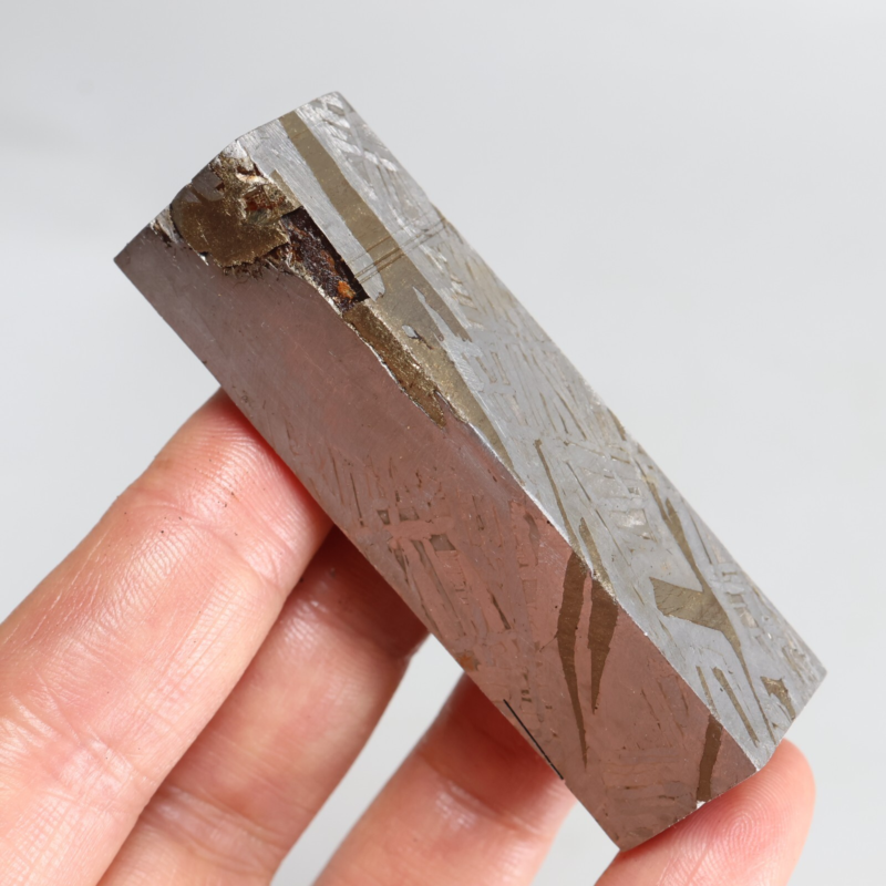 163g Iron meteorite, Muonionalusta iron meteorite slice, Natural Meteorite J294