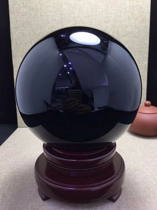 Esfera de obsidiana bola de cristal de obsidiana natural 