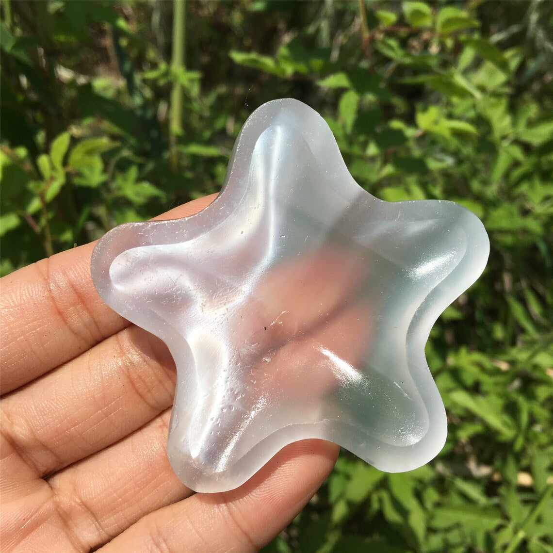 1PC Natural Selenite Star Ashtray,Quartz Crystal Star,Selenite Ashtray,Reiki Healing,Home Decoration,Crystal Gifts,Mineral Specimen 40g+