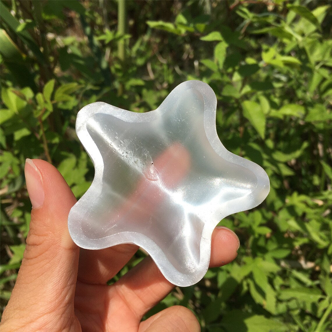 1PC Natural Selenite Star Ashtray,Quartz Crystal Star,Selenite Ashtray,Reiki Healing,Home Decoration,Crystal Gifts,Mineral Specimen 40g+