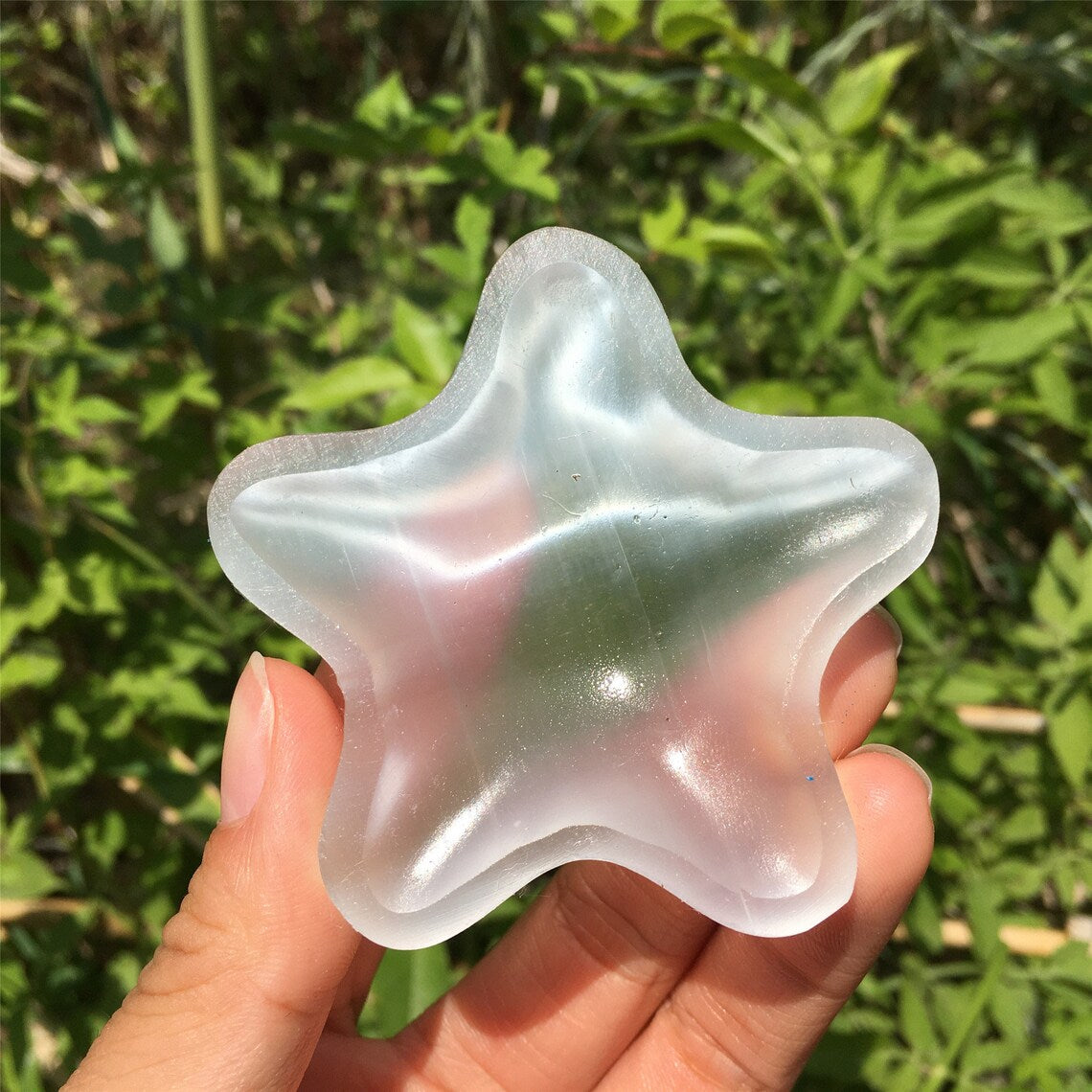 1PC Natural Selenite Star Ashtray,Quartz Crystal Star,Selenite Ashtray,Reiki Healing,Home Decoration,Crystal Gifts,Mineral Specimen 40g+