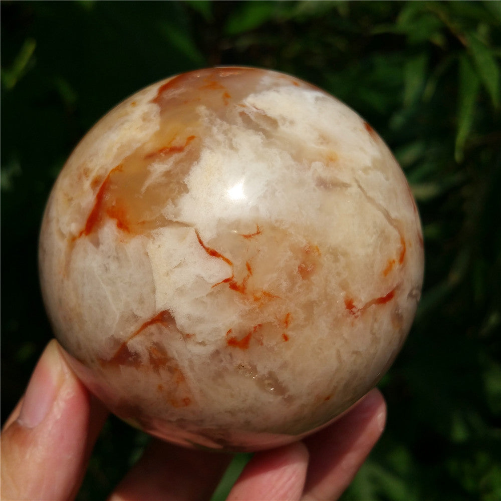 Bola de cristal tallada de Ocean Jasper