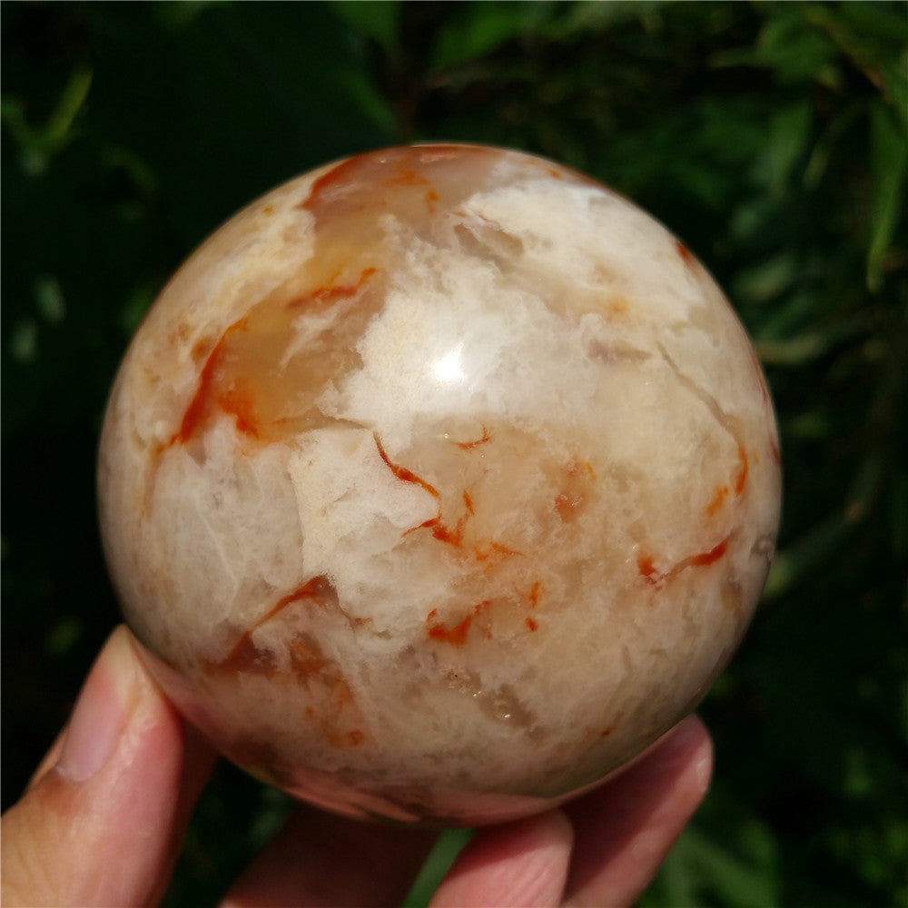 Bola de cristal tallada de Ocean Jasper