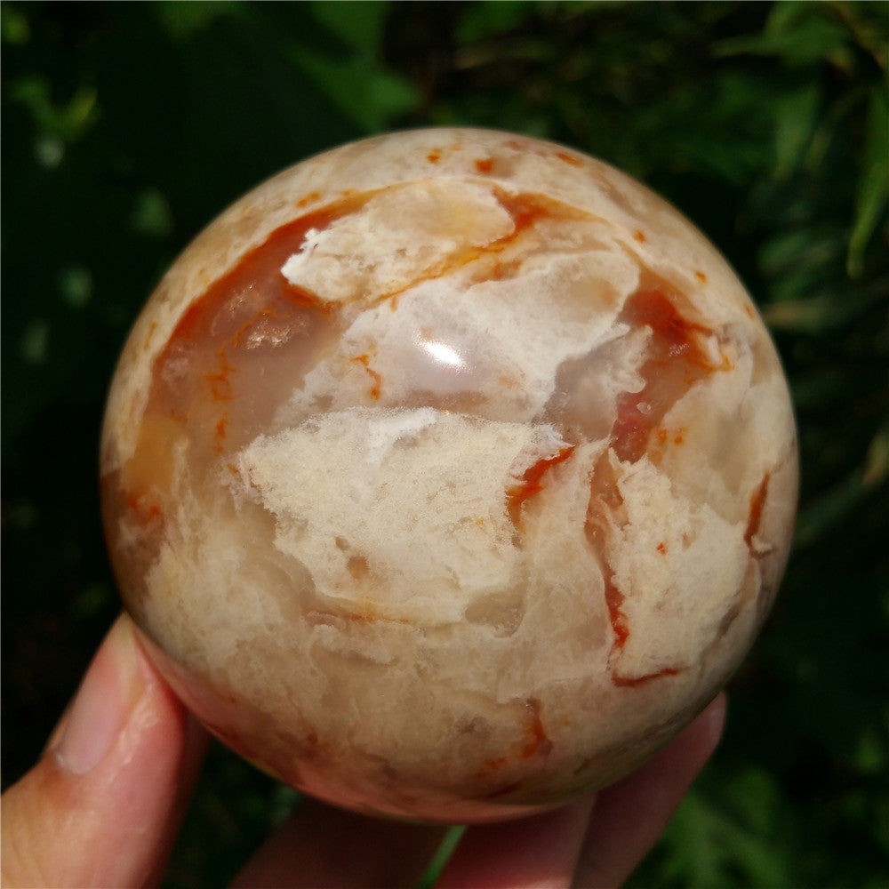 Bola de cristal tallada de Ocean Jasper