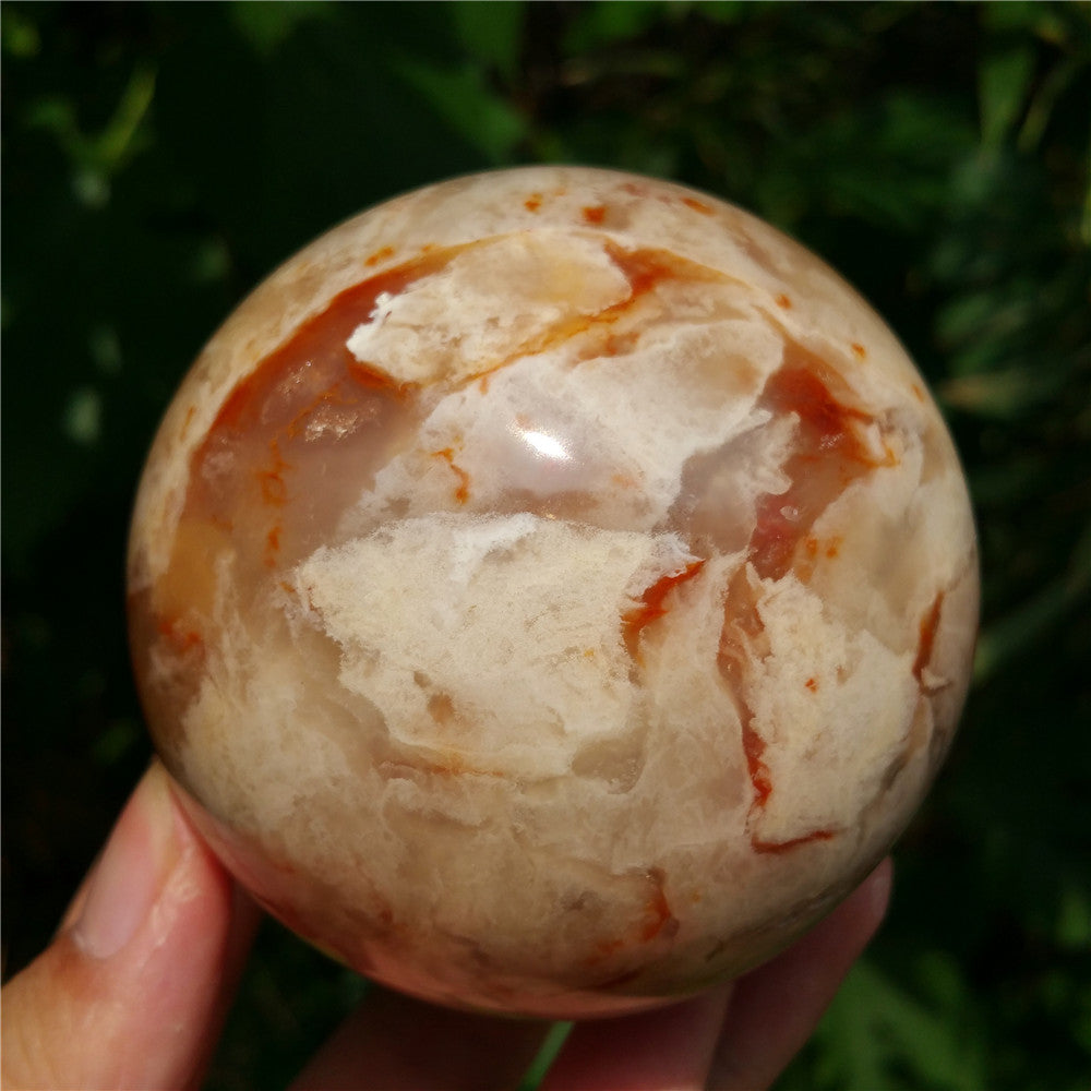 Bola de cristal tallada de Ocean Jasper