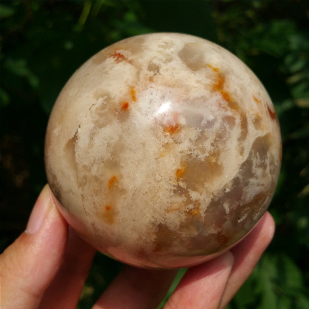 Bola de cristal tallada de Ocean Jasper