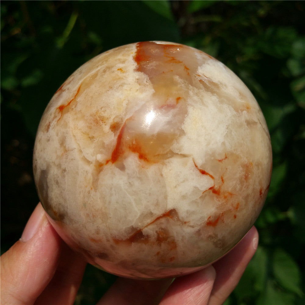 Bola de cristal tallada de Ocean Jasper