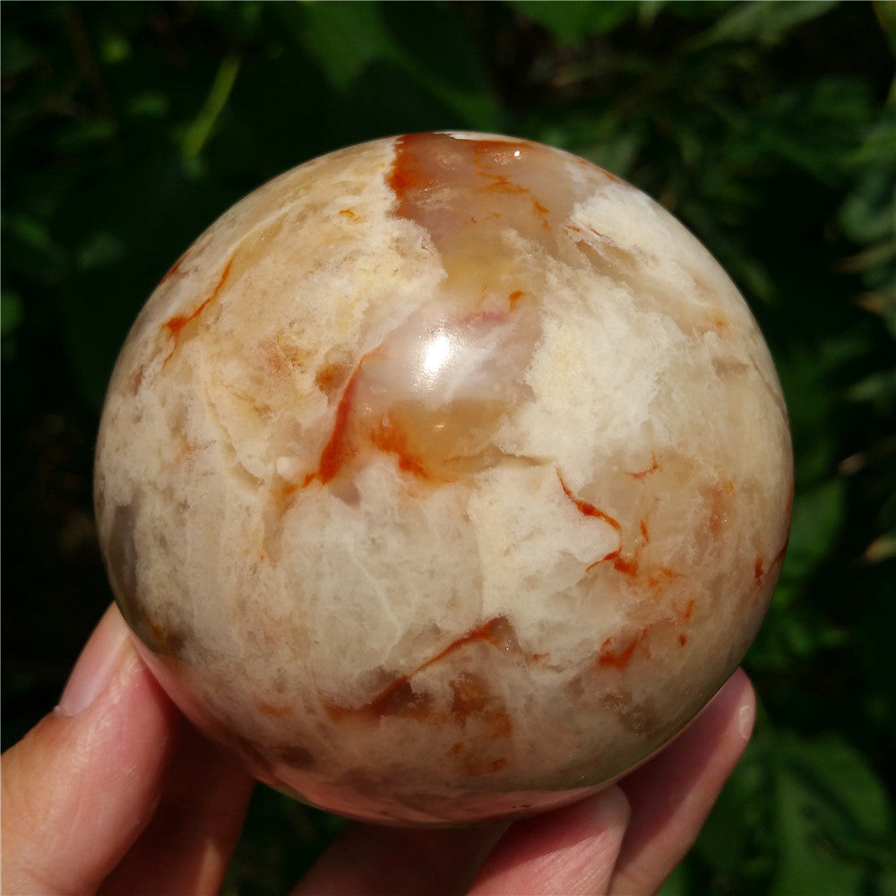 Bola de cristal tallada de Ocean Jasper