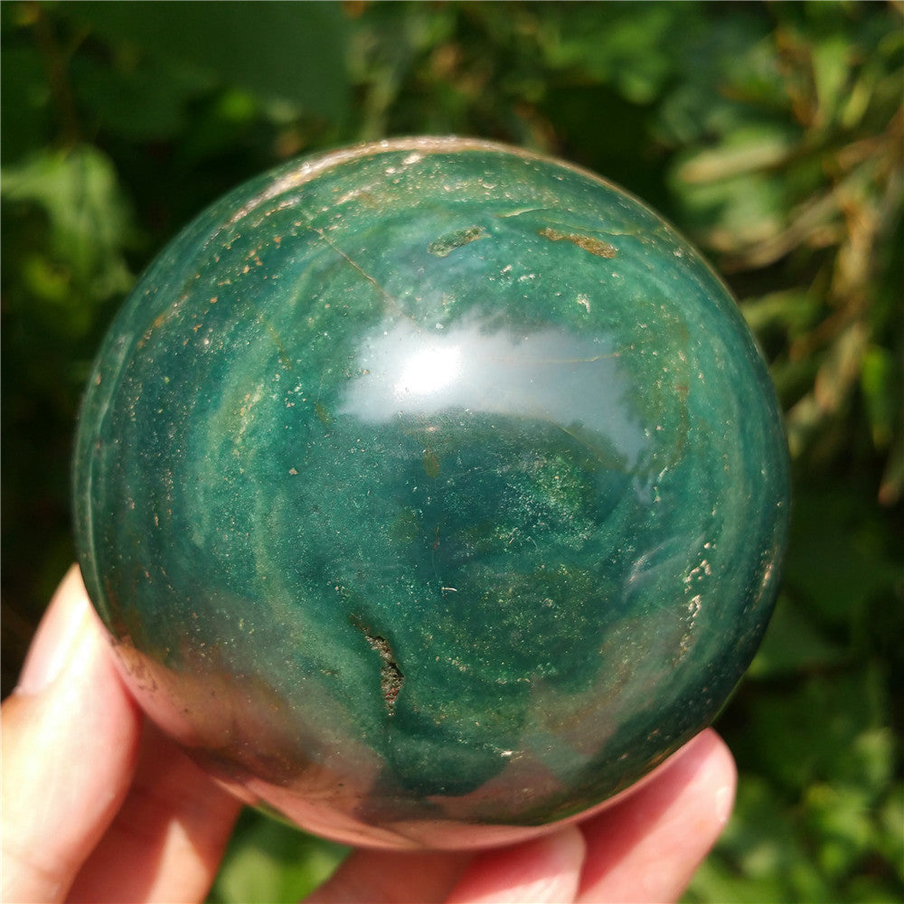 Bola de cristal tallada de Ocean Jasper