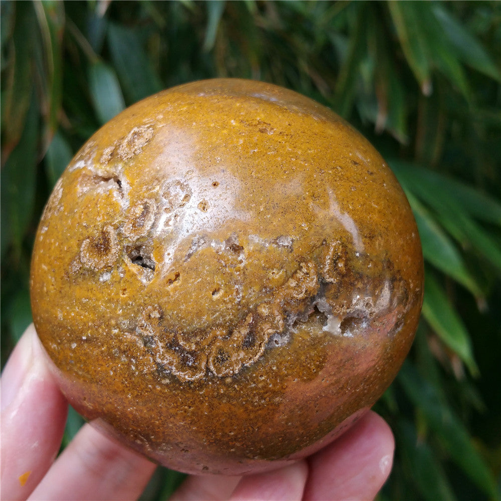 Bola de cristal tallada de Ocean Jasper #702407 