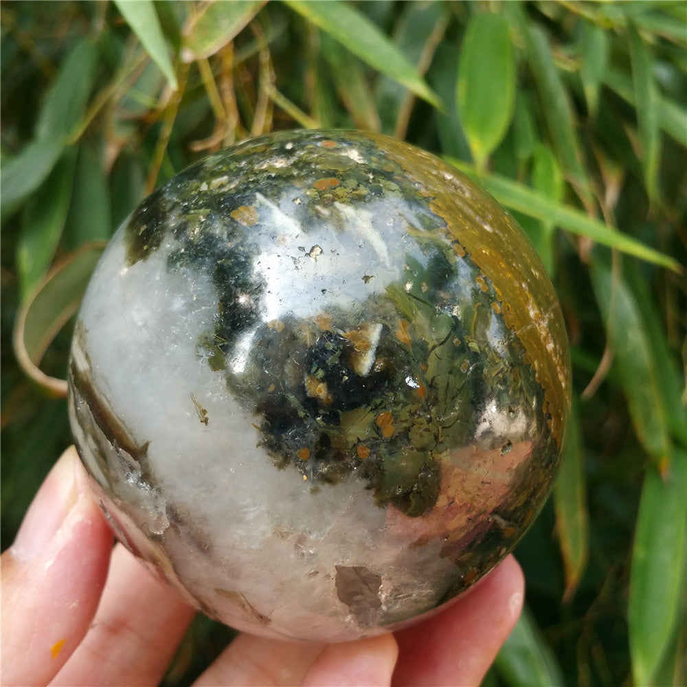 Bola de cristal tallada de Ocean Jasper #702626 