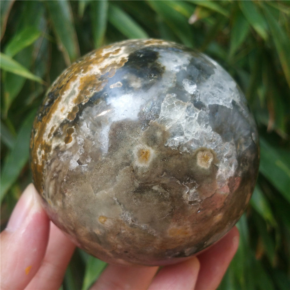 Bola de cristal tallada de Ocean Jasper #702408