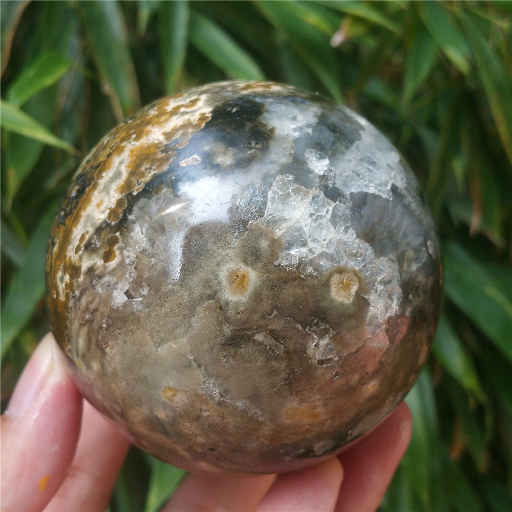 Bola de cristal tallada de Ocean Jasper #702408