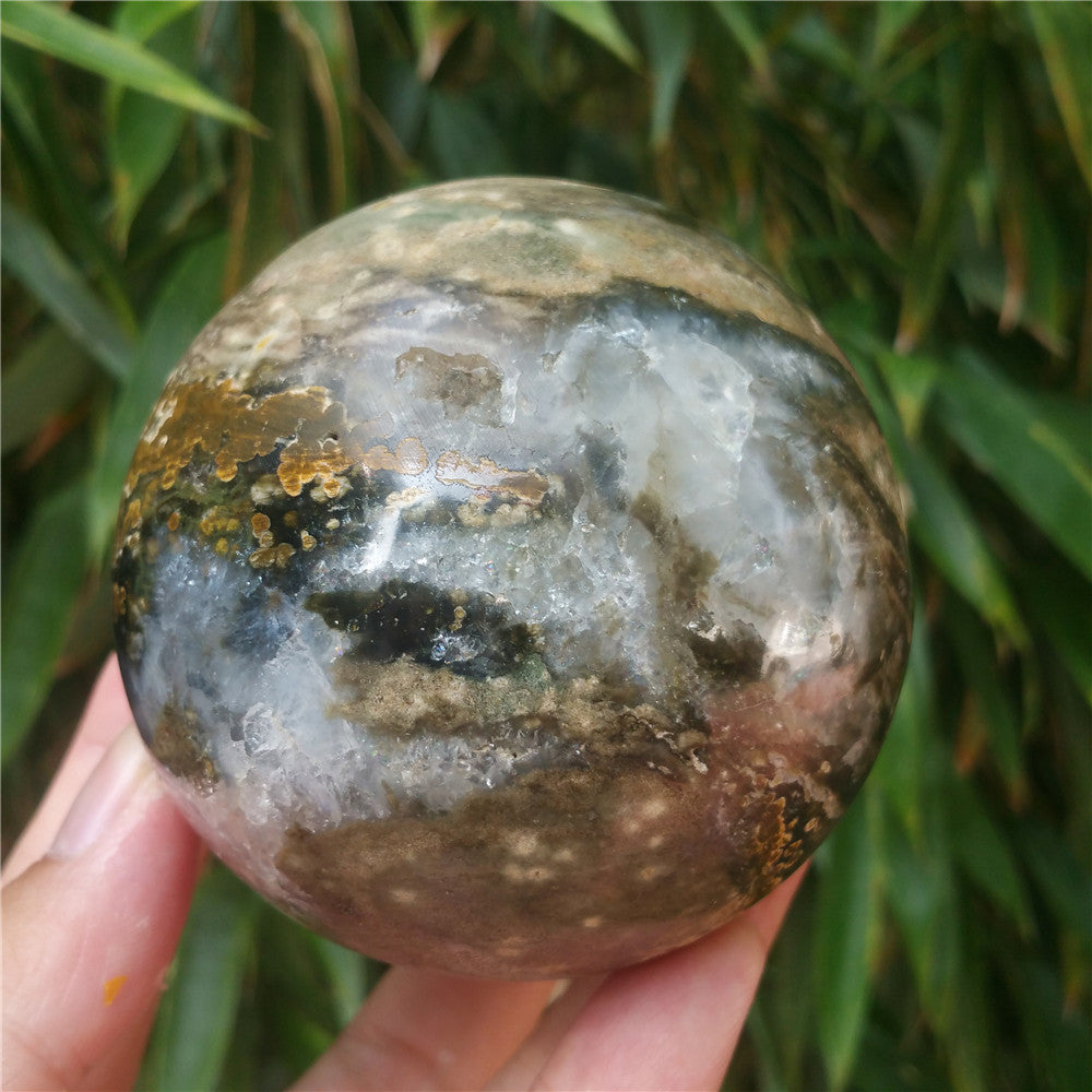 Bola de cristal tallada de Ocean Jasper #702408