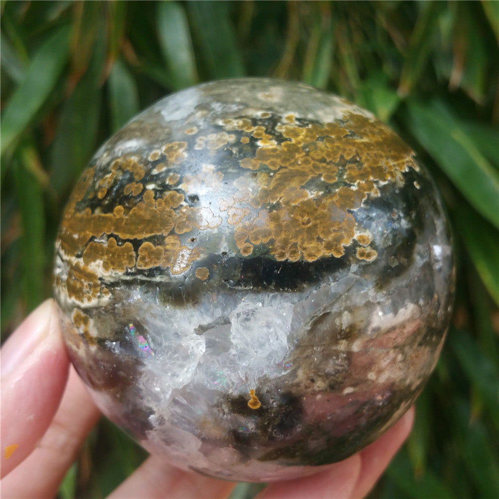 Bola de cristal tallada de Ocean Jasper #702408