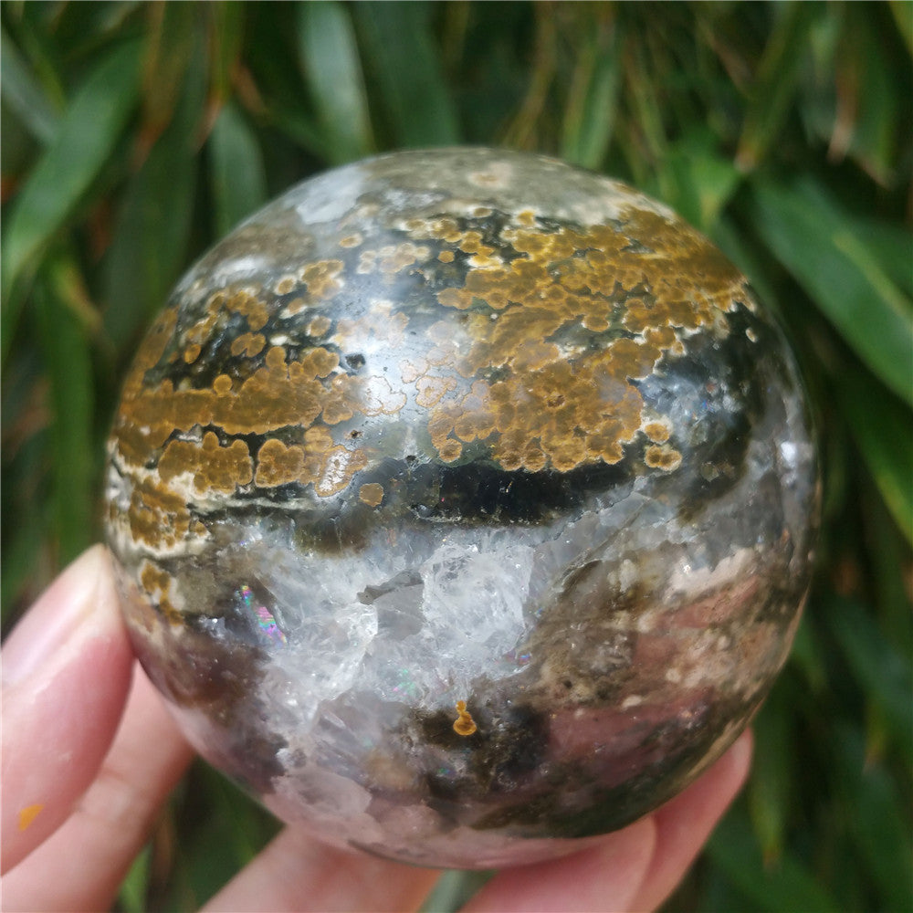 Bola de cristal tallada de Ocean Jasper #702408
