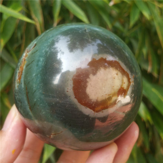 海洋碧玉水晶雕刻球