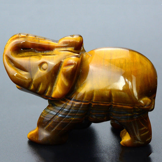 Tiger's Eye Handmade Elephant