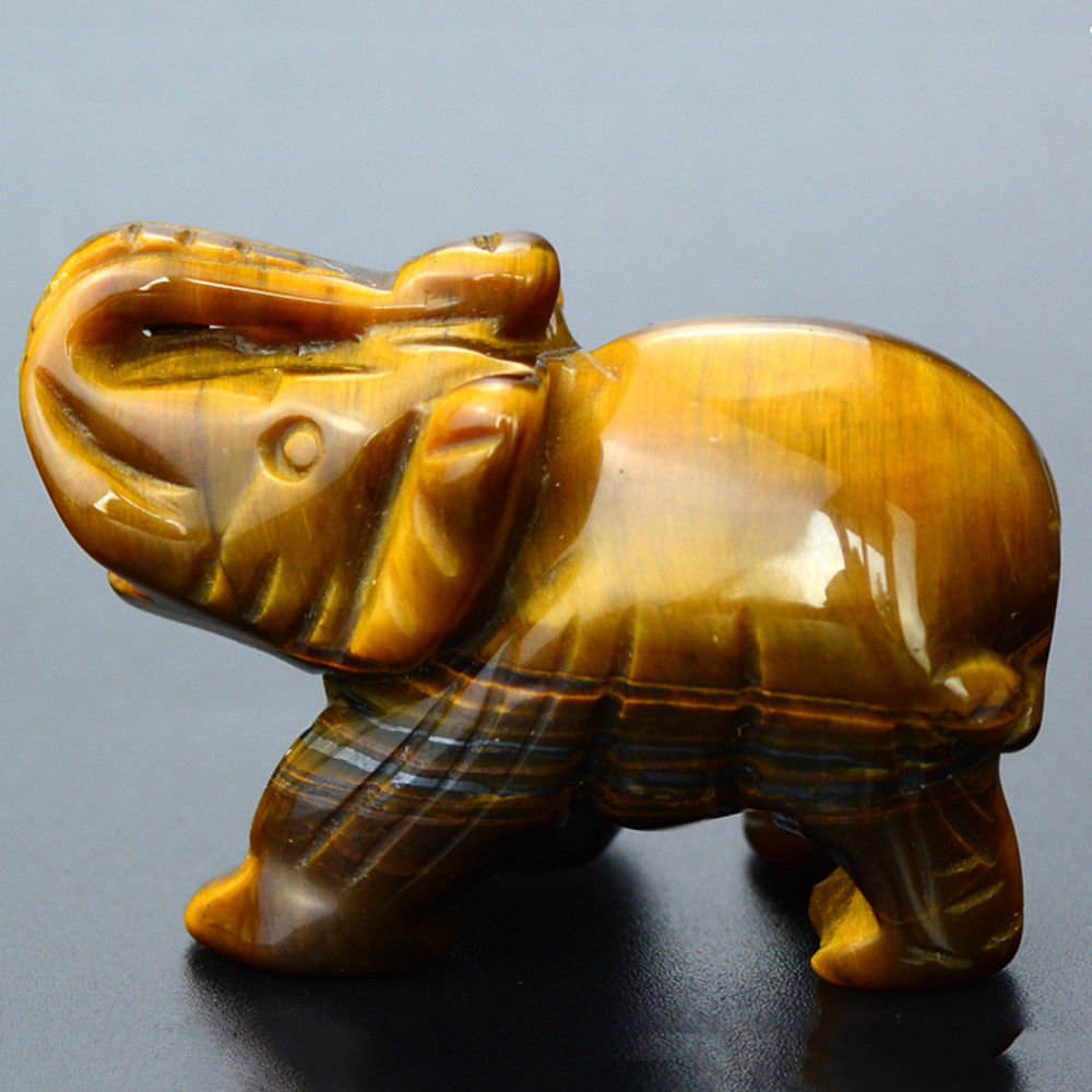 Tiger's Eye Handmade Elephant