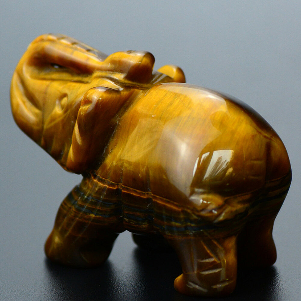 Tiger's Eye Handmade Elephant