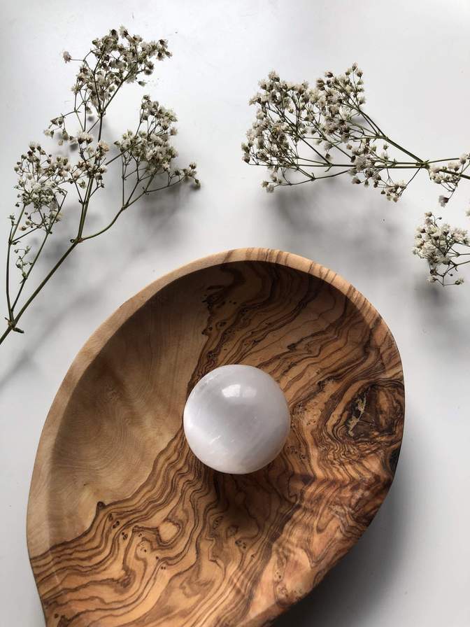 Esfera de selenita/yeso