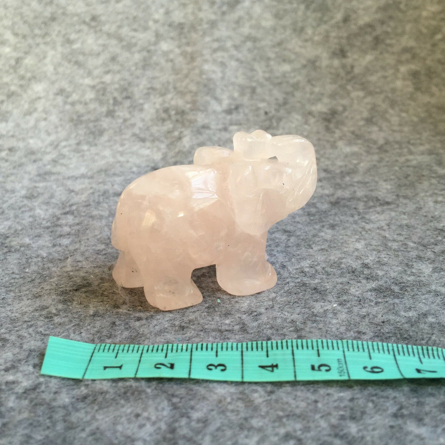 Rose Quartz Handmade Elephant