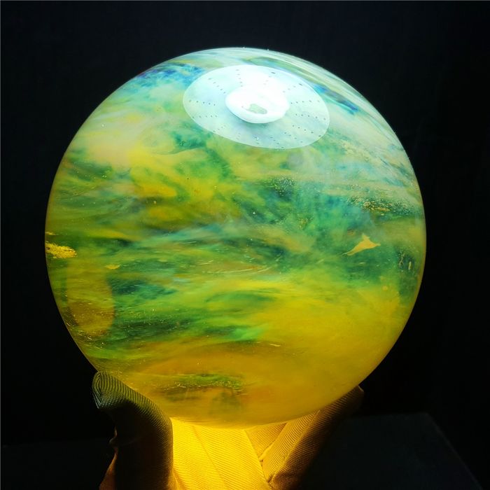 Yellow Smelting Stone Crystal Quartz Sphere