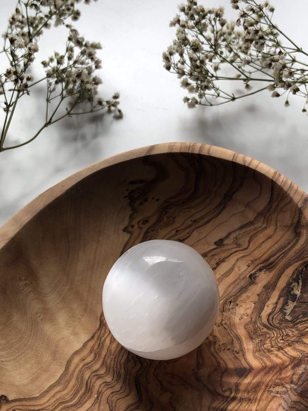 Esfera de selenita/yeso