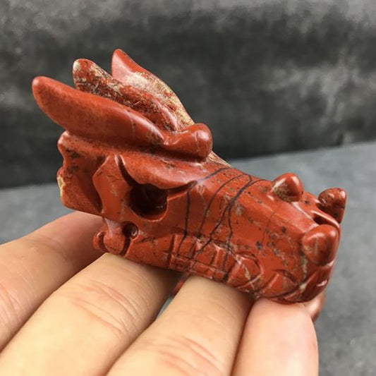 Red Jasper Dragon Head