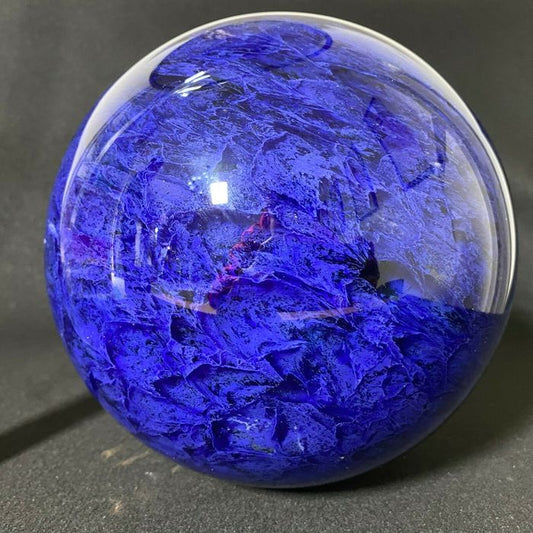 Esfera de cuarzo de alta calidad azul cielo Esfera de cuarzo de cristal de piedra de fundición azul 