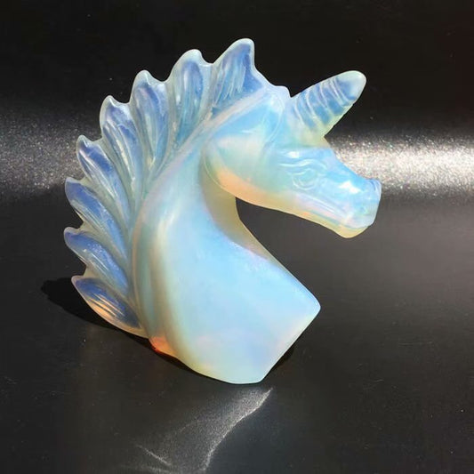 Hand Carved opal unicorn