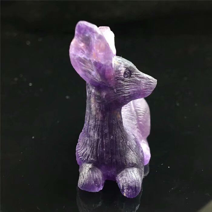 High Quality Natural Fluorite Handmade Fawn