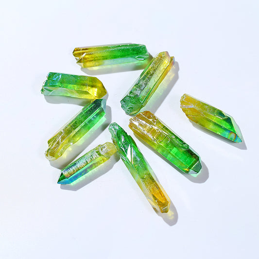 Two-color electric plated yellow green race wand