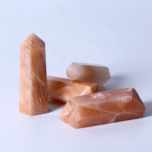 天然療癒水晶靈氣寶石塔日光石點魔杖裝飾用